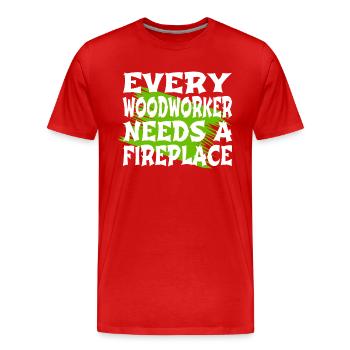 awesome carpentry bingo hall tshirts - Männer Premium Bio T-Shirt - Rot - Vorne - Damien (186cm)