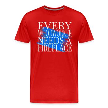 Casque de sécurité de menuiserie Best - T-shirt bio Premium Homme - rouge - Devant - Damien (186cm)