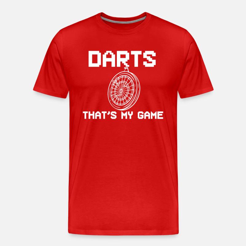 Dart Shooting Dartwerfer - Männer Premium Bio T-Shirt - Rot