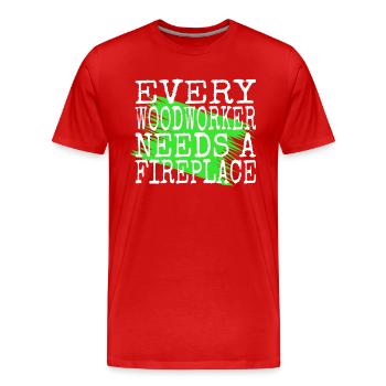 cutter the carpenters sayings - Männer Premium Bio T-Shirt - Rot - Vorne - Damien (186cm)