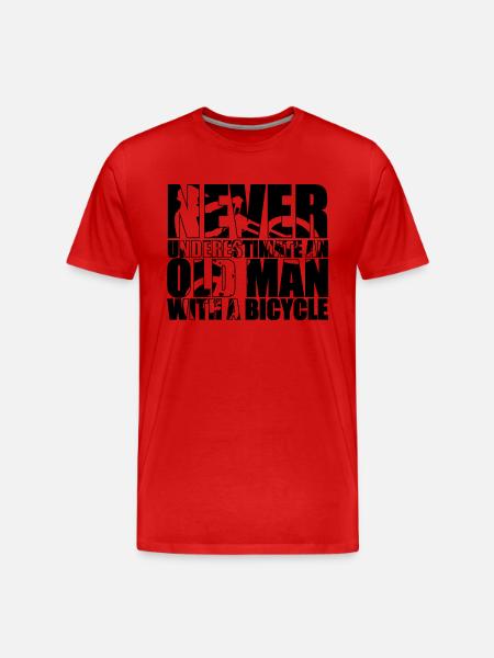 Funny Bicycle Saying - Men's Premium Organic T-Shirt - red