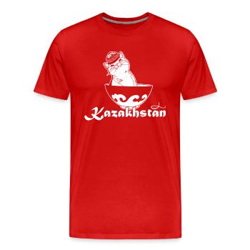 Republik Kasachstan UdSSR Sowjetrepublik Asien - Männer Premium Bio T-Shirt - Rot - Vorne - Damien (186cm)