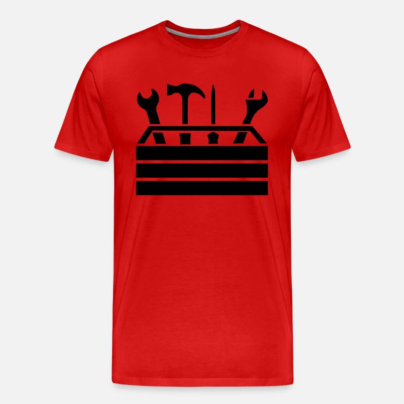 Tools Workshop Toolbox 1 - Men's Premium Organic T-Shirt - red