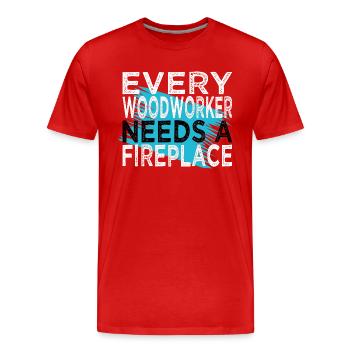 carpenter plumber union carpenter tshirts lumber - Männer Premium Bio T-Shirt - Rot - Vorne - Damien (186cm)