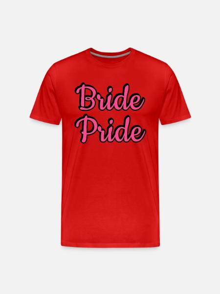 Bride Pride Lesbian Couple - Men's Premium Organic T-Shirt - red
