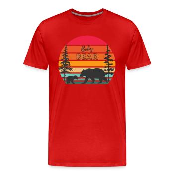 Baby Bear - Men's Premium Organic T-Shirt - red - Front - Damien (186cm)
