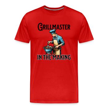 Grillmaster In The Making - Men's Premium Organic T-Shirt - red - Front - Damien (186cm)