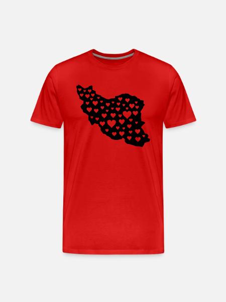 iran liebe 01 - Männer Premium Bio T-Shirt - Rot