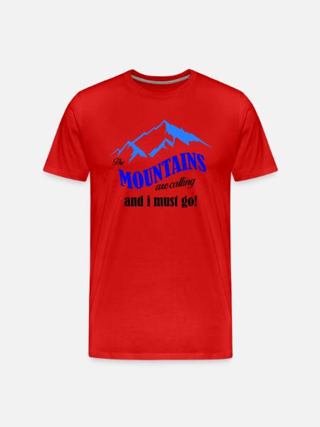 mountains are calling copy - Men's Premium Organic T-Shirt - red