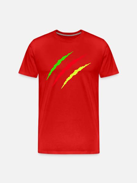 Claws Kurdistan - Men's Premium Organic T-Shirt - red