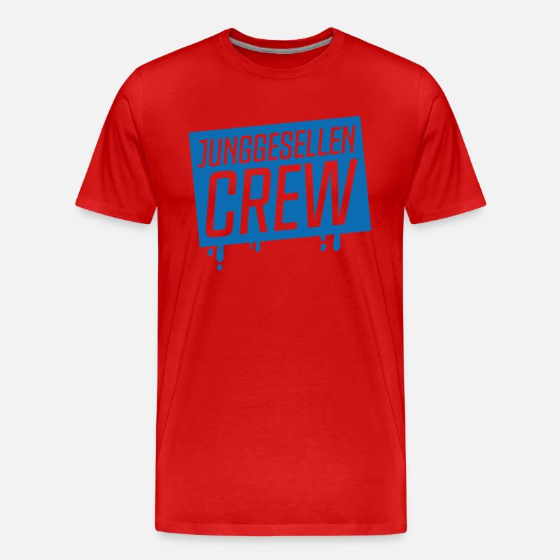 junggesellen crew - Männer Premium Bio T-Shirt - Rot