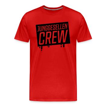 junggesellen crew - Männer Premium Bio T-Shirt - Rot - Vorne - Damien (186cm)