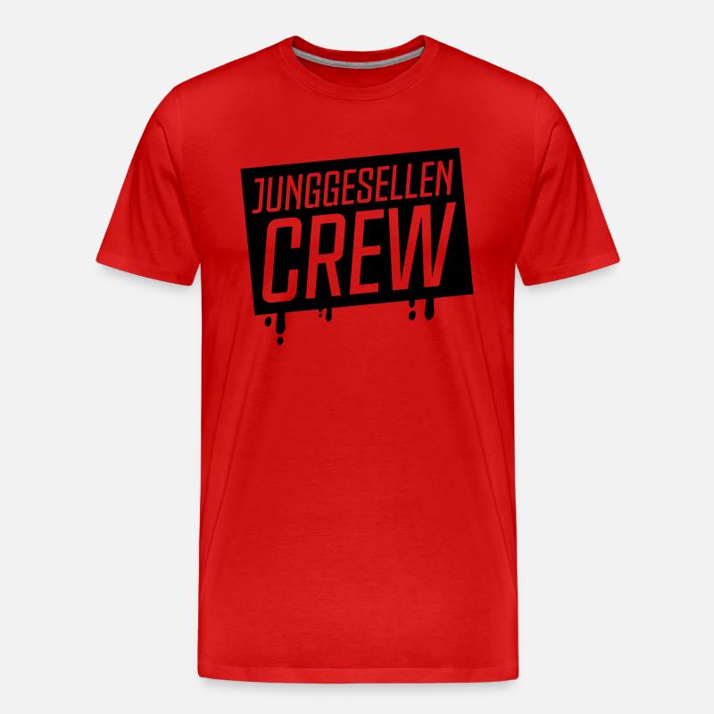 junggesellen crew - Männer Premium Bio T-Shirt - Rot
