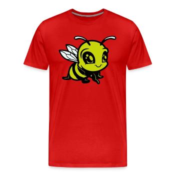 biene hummel comic - Männer Premium Bio T-Shirt - Rot - Vorne - Damien (186cm)