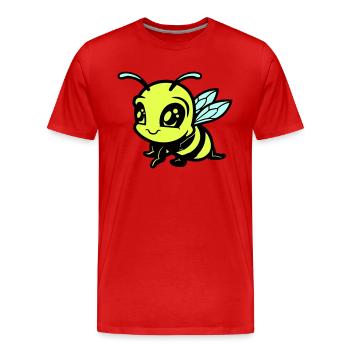 biene hummel comic - Männer Premium Bio T-Shirt - Rot - Vorne - Damien (186cm)