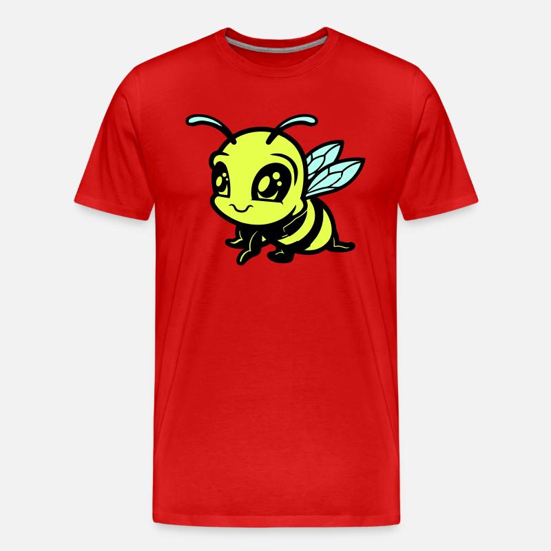 biene hummel comic - Männer Premium Bio T-Shirt - Rot