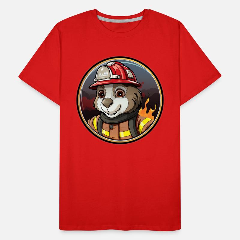Firefighter Mole Men's Premium Organic T-Shirt