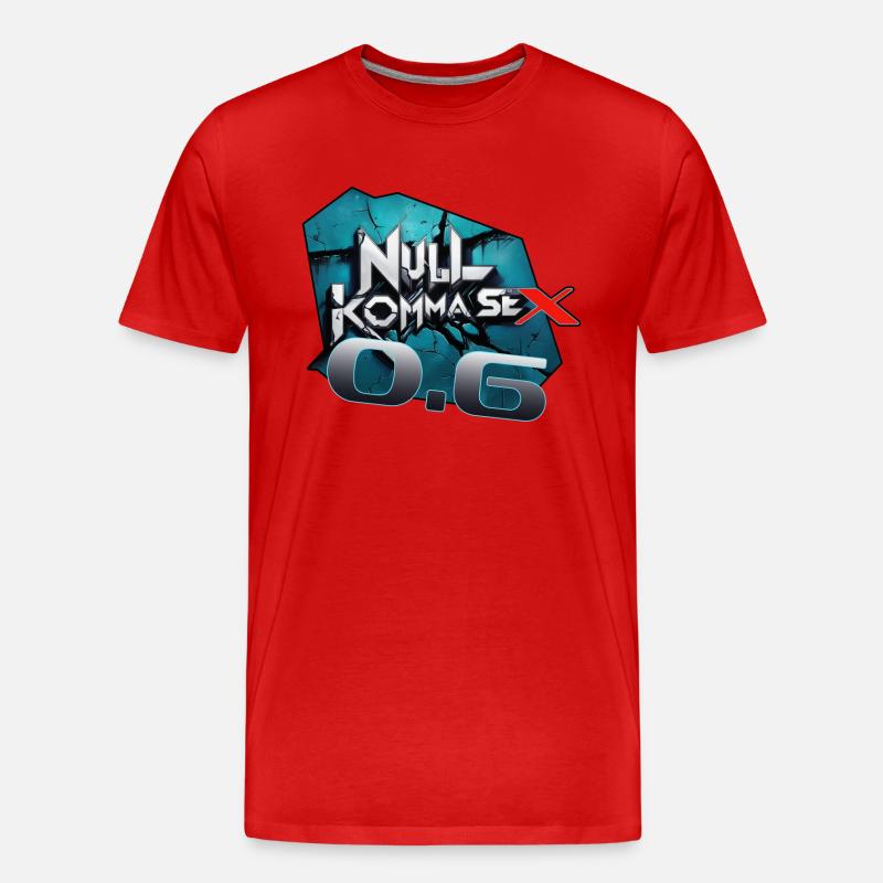 Nullkomma sechs - Männer Premium Bio T-Shirt - Rot