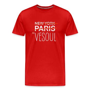 Vesoul - Men's Premium Organic T-Shirt - red - Front - Damien (186cm)