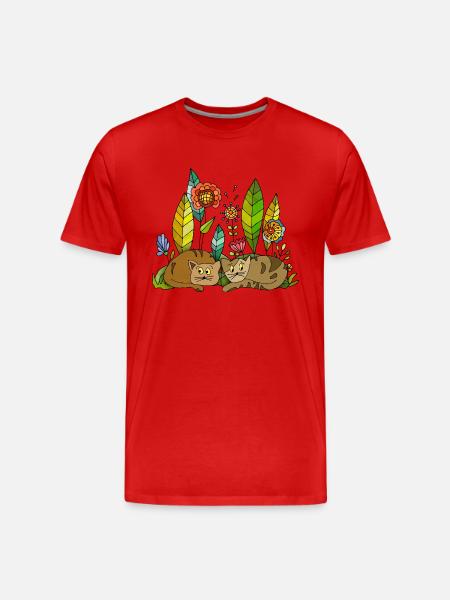 Cats - Men's Premium Organic T-Shirt - red