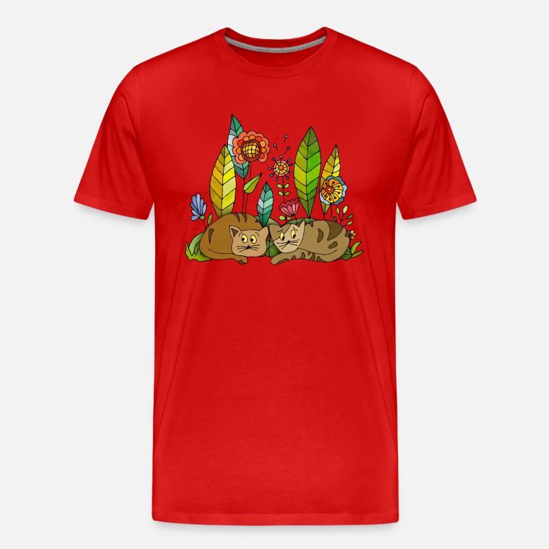 Cats - Men's Premium Organic T-Shirt - red
