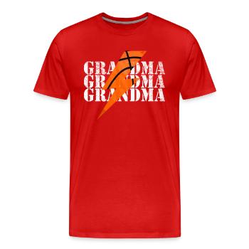 Basket-ball Mamie Mamie Mamie - T-shirt bio Premium Homme - rouge - Devant - Damien (186cm)
