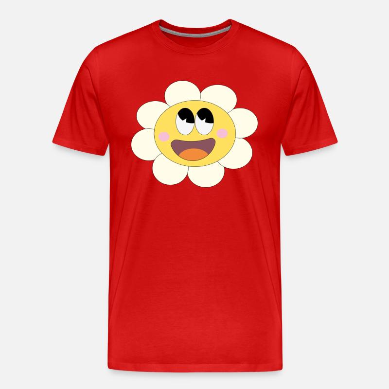 Hübsches Blümchen! - Männer Premium Bio T-Shirt - Rot