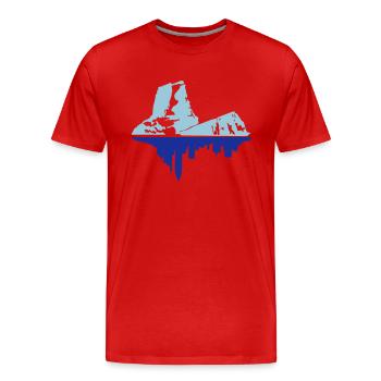 glaçon - T-shirt bio Premium Homme - rouge - Devant - Damien (186cm)