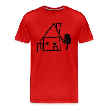 maison - T-shirt bio Premium Homme - rouge - Devant - Damien (186cm)