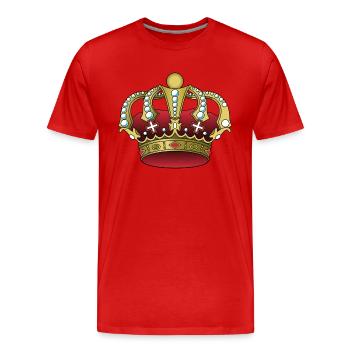 Krone - Männer Premium Bio T-Shirt - Rot - Vorne - Damien (186cm)