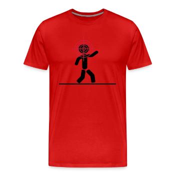 headshot_target - Men's Premium Organic T-Shirt - red - Front - Damien (186cm)