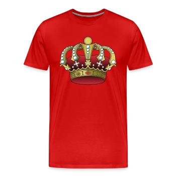 Krone - Männer Premium Bio T-Shirt - Rot - Vorne - Damien (186cm)