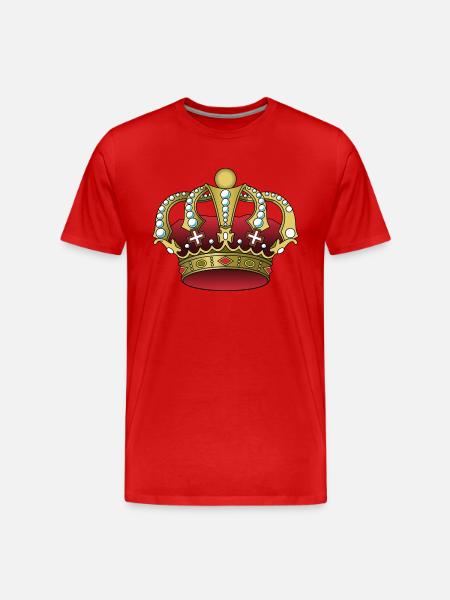 Krone - Männer Premium Bio T-Shirt - Rot