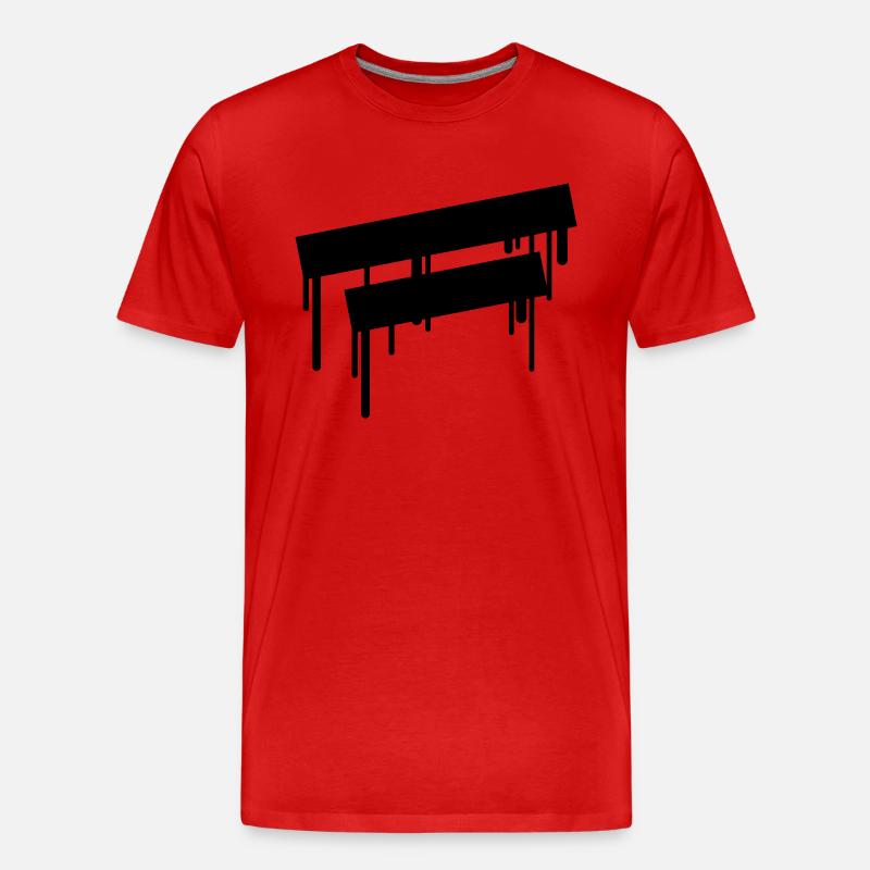 2_empty_graffiti_frames - Männer Premium Bio T-Shirt - Rot