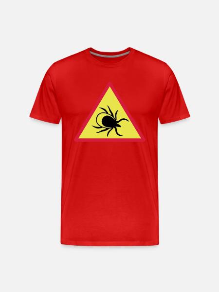 Attention ticks - Men's Premium Organic T-Shirt - red