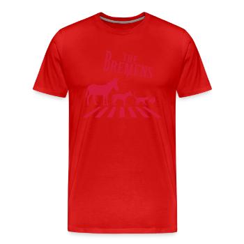 Bremer Stadtmusikanten - Männer Premium Bio T-Shirt - Rot - Vorne - Damien (186cm)