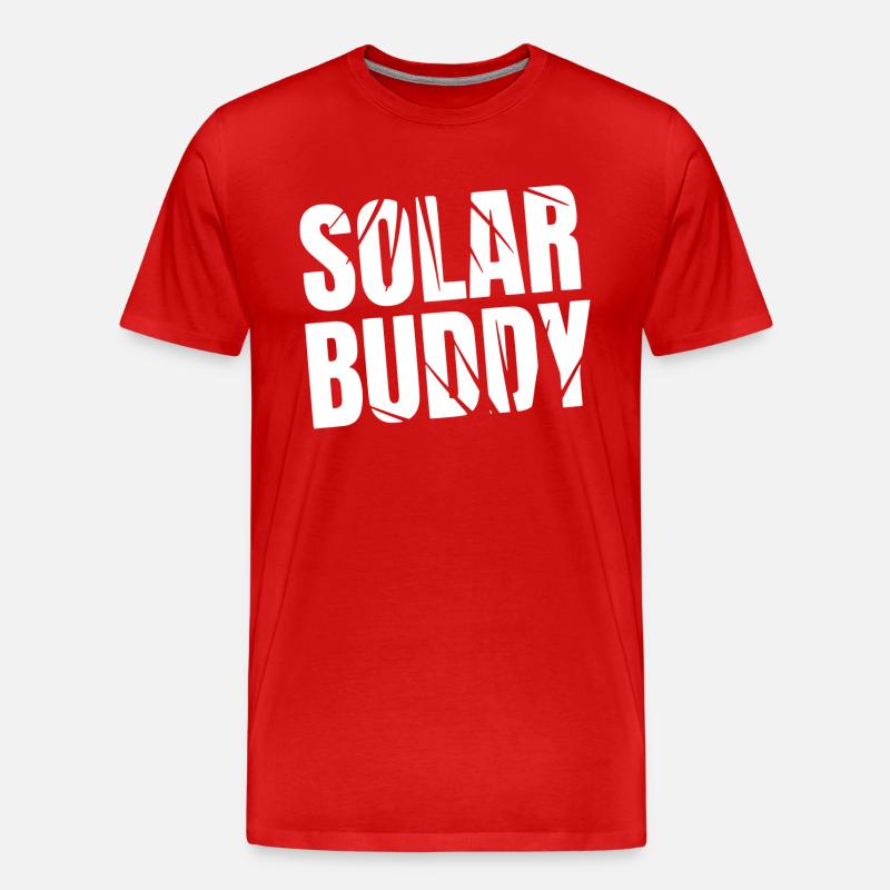 Solar Buddy - Männer Premium Bio T-Shirt - Rot
