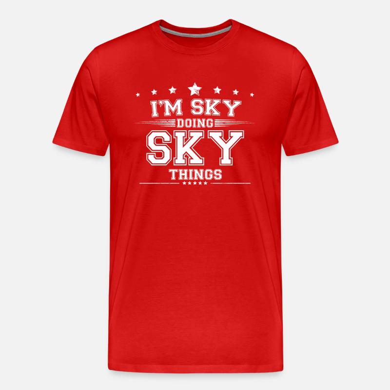 Himmel - Männer Premium Bio T-Shirt - Rot