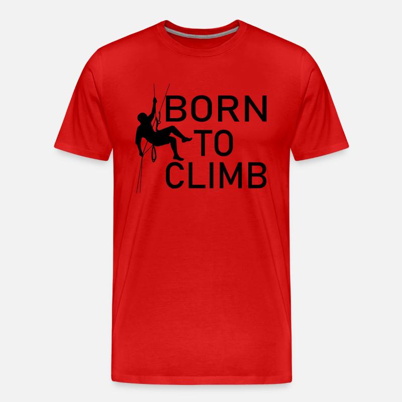 Bouldern Klettern Climbing - Männer Premium Bio T-Shirt - Rot