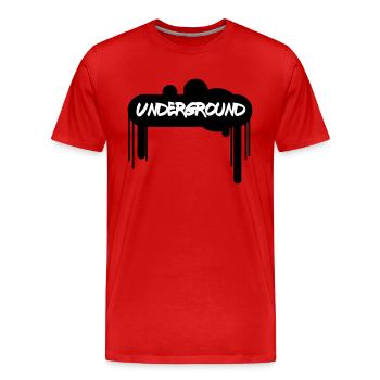 Spray Underground –Graffiti Style Streetart Design - Männer Premium Bio T-Shirt - Rot - Vorne - Damien (186cm)
