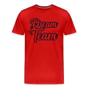 Dream Team - Men's Premium Organic T-Shirt - red - Front - Damien (186cm)