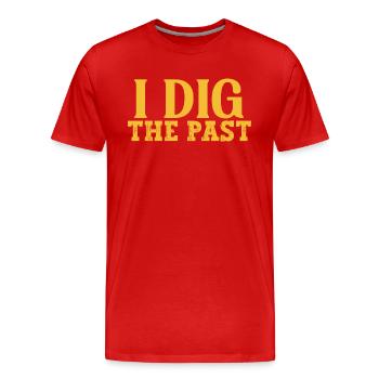 I dig the past Archäologie Design - Männer Premium Bio T-Shirt - Rot - Vorne - Damien (186cm)