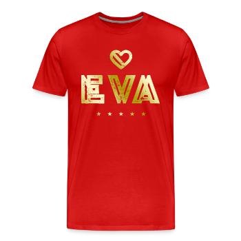 Eva Herz - T-shirt bio Premium Homme - rouge - Devant - Damien (186cm)