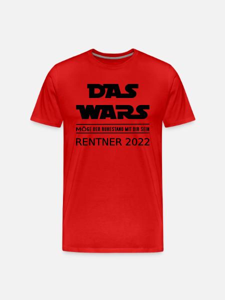 Rentner 2022 - Männer Premium Bio T-Shirt - Rot