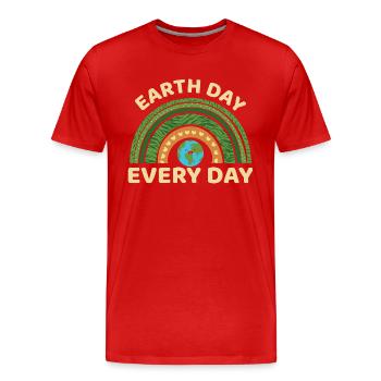 Jour de la Terre Jour de la Terre Protection de l’environnement Environnement Nature - T-shirt bio Premium Homme - rouge - Devant - Damien (186cm)