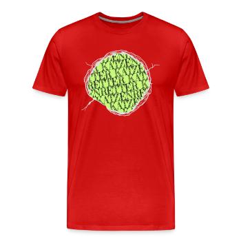 tierliebe kuh animal rights zitat fleischistmord - Männer Premium Bio T-Shirt - Rot - Vorne - Damien (186cm)