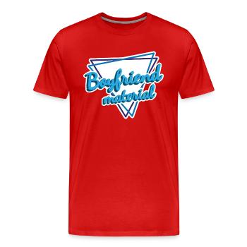 Freund - Männer Premium Bio T-Shirt - Rot - Vorne - Damien (186cm)