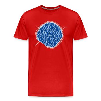 Cadeau de Noël cadeau cadeau couples - T-shirt bio Premium Homme - rouge - Devant - Damien (186cm)