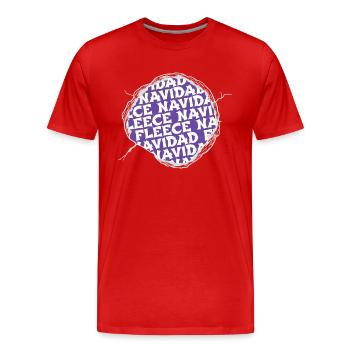 cool present christmas vacation bedroom - Men's Premium Organic T-Shirt - red - Front - Damien (186cm)
