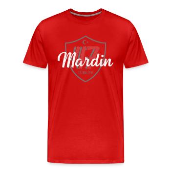 mardi - T-shirt bio Premium Homme - rouge - Devant - Damien (186cm)